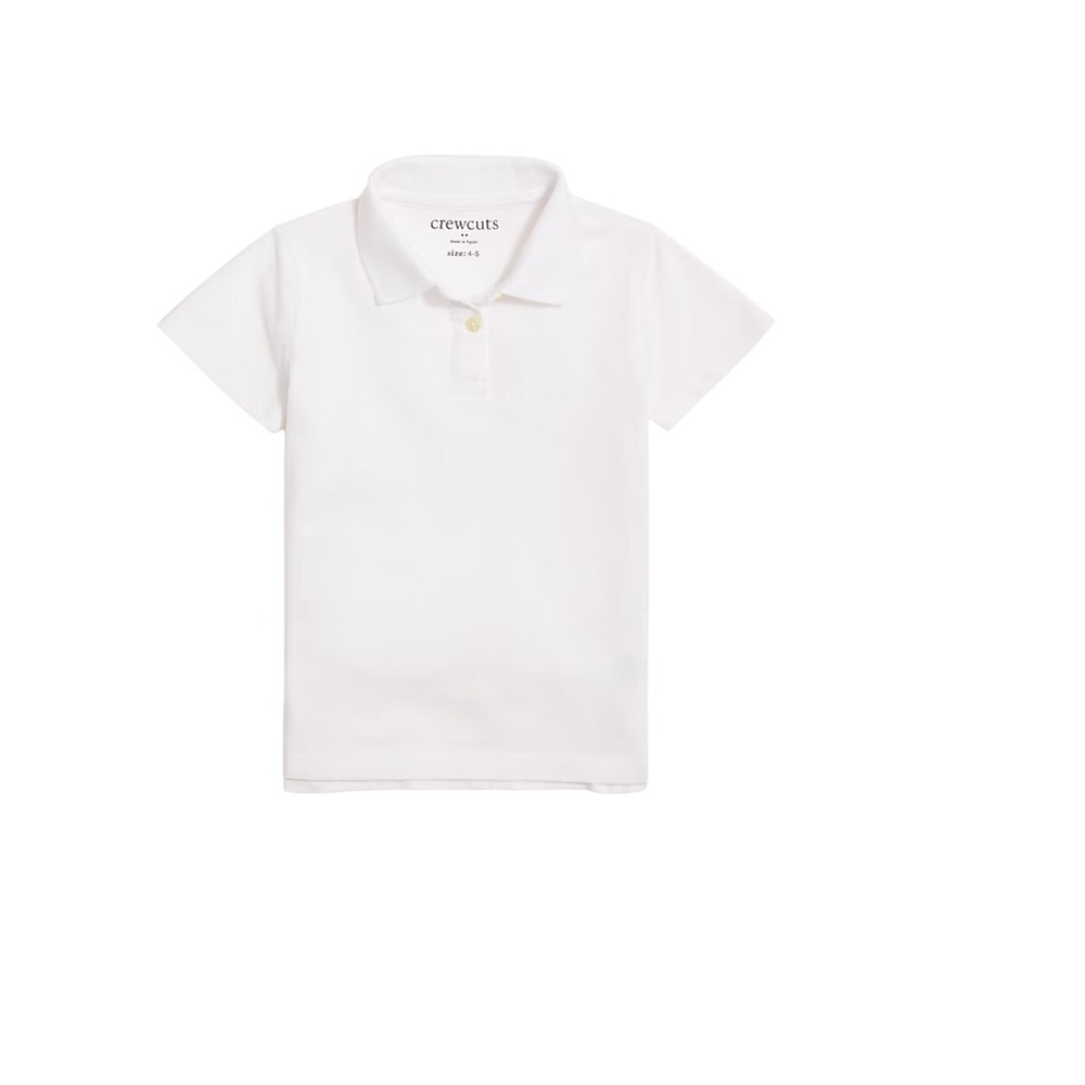 Crewcuts‎ J Crew White Polo Shirt Size 3 Short Sleeve Casual Uniform Top NWT